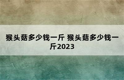 猴头菇多少钱一斤 猴头菇多少钱一斤2023